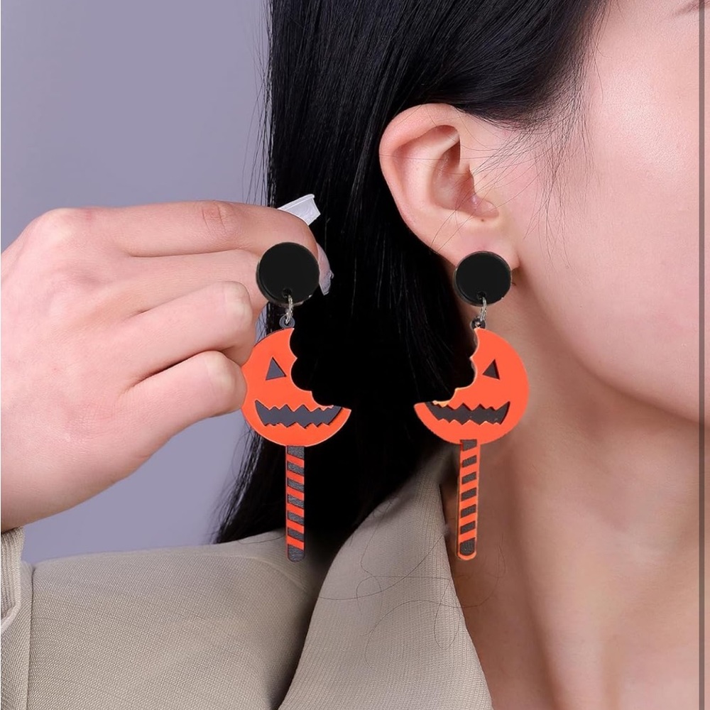 5for$10 Halloween Earrings Pumpkin Earrings Dangle Earrings Costume Accessories